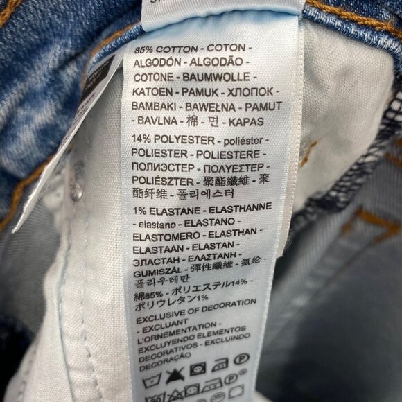 Levi's Wedgie Straight Jeans in Bridge of Bellflower Light Wash Button Fly - Picture 7 of 8